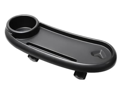 Baby Wandelwagen Eetplateau – Verstelbaar ABS Snack- en Drinkhouder voor Kinderwagen, Gemakkelijk Schoon te Maken, 38x14 cm