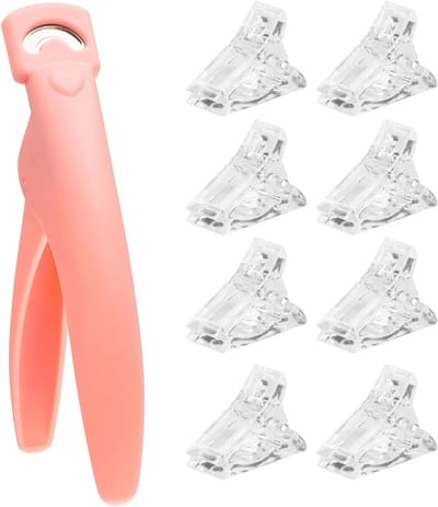 Nagelknipper en Tip Cutters voor Gel en Acrylnagels met 6 Clips - Draagbare Nagelverzorgingstools