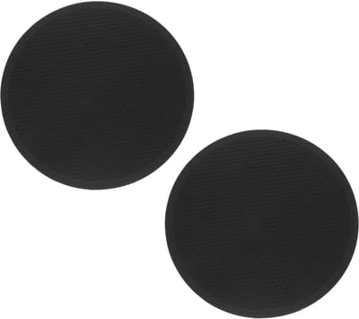 Pannenlappen 25 cm diameter, rond, antislip siliconen pannenlappen voor hete potten en pannen, hittebestendige onderleggers voor keuken, warme gerechten, tafel, zwart