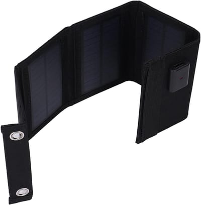Draagbare Zonnelader - Oplaadbare Energie - Buiten Opladen - Hoge Conversie Efficiëntie - 75 Watt - Zwart