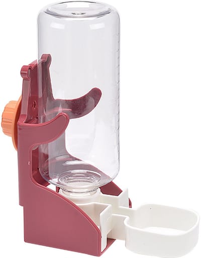 carmdering - Vogelvoederstation - Vogel Drinkers - Hangend Voederhuisje - 500 ml, transparant, PS+PP - Grote capaciteit, eenvoudig te installeren - Voor vogels, hamsters, eekhoorns - Rood