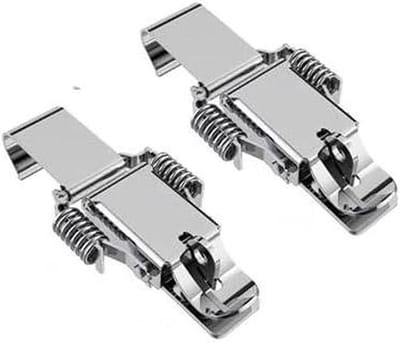 Veersluiting Grendel - Hasp Slot - Kasten Beveiligen - Roestvrij Staal 304 - 2 Stuks - Zilverkleurig