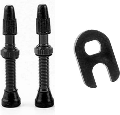 SolidKeus - Tubeless Ventiel Schacht 40 mm met Kern Verwijderaar en Ventilatiekapjes
