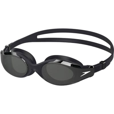 Speedo Hydrosity Mirror 2.0 Zwembril - Duikbril Volwassenen - Anti Condens & 100% UV-Bescherming - Verstelbare Band - Zwart