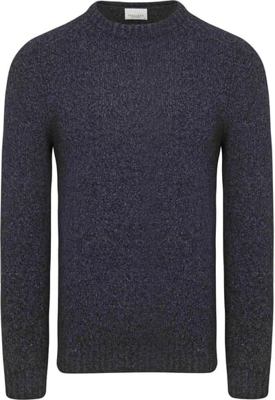 Profuomo Pullover Boiled Wool Navy - Maat S - Heren - Pullovers