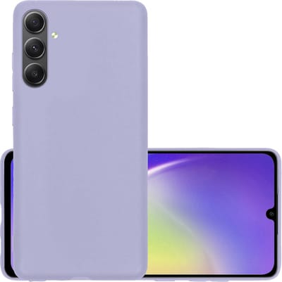 Hoesje - Geschikt voor Samsung Galaxy A34 - Sterk & Shockproof - Hoes Cover - Siliconen Case - Lila