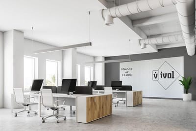 IVOL Complete whiteboardwand zonder rand (4 panelen) - 200x400 cm - Wit