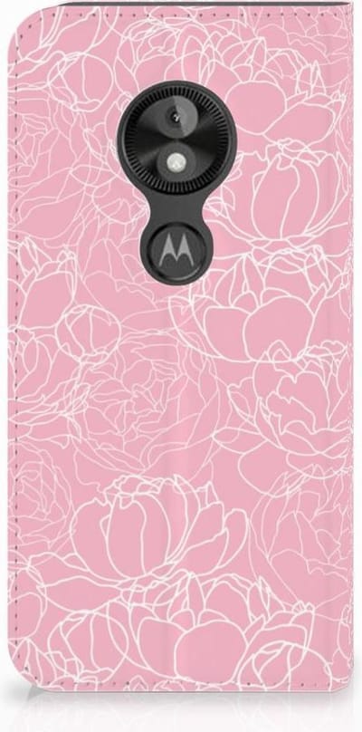 Motorola Moto E5 Play Smart Cover White Flowers