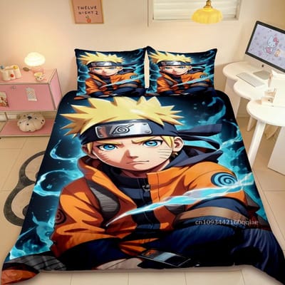 Dekbedovertrek Naruto Uzumaki Naruto Cartoon Anime Slaapkamerkamerdecoratie Kindercadeau Eenpersoonsbed Tweepersoonsbed Maat Aanpasbaar AU Single140x210cm