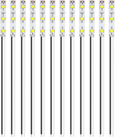 50 mm Voordraadstrips - 12 Stuks SMD LED 2335, 12-18V LED Strips voor Modelbouw Verlichting - Wit