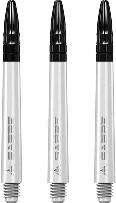 Dart Shafts - Dart Accessoires - Precisie Werpen - Duurzaam Ontwerp - In Between Lengte - Wit Zwart