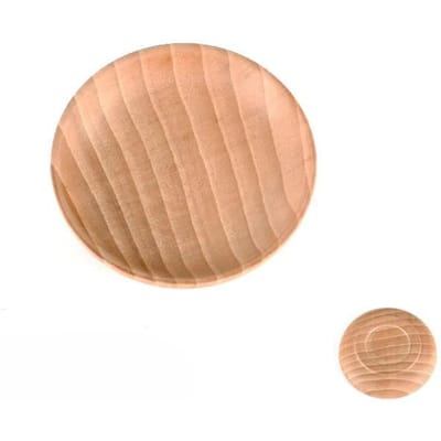 Houten Bord Delicaat Nerf Sterk en Duurzaam Natuurlijk Wild Jujube Hout Rond Bord in Japanse Stijl Meloen Fruitbord Servies beige