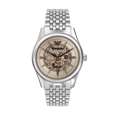 Emporio Armani AR60095 Mannen Horloge 43 mm - Zilverkleurig