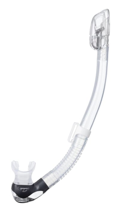 TUSA Hyperdry Elite II – Premium snorkel met droogtop systeem en hypoallergene siliconen mondstuk – Transparant/Transparant – SP0101 T