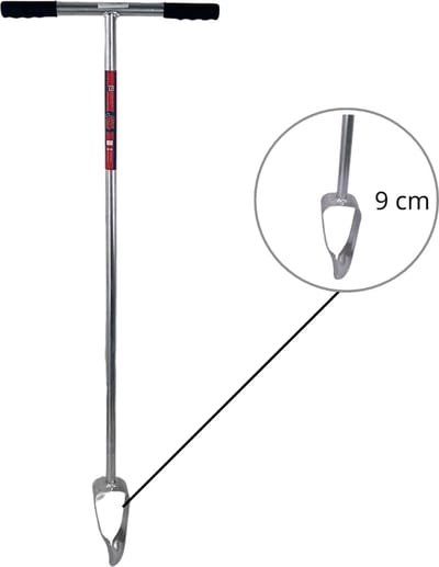 Synx Tools Grondboor 9cm verzinkt - Grondboren - Professioneel, Ideaal voor graafwerkzaamheden, Tuin boor, plantenboor, Palenboor - Lengte 120cm