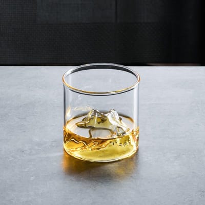 Japanse stijl whiskybeker ondiepe transparantie berg XO wijnbeker EDO Guanshan whiskyglas creatieve persoonlijkheid white