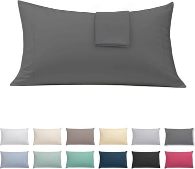 Famanu - Kussensloop, 90 cm, extra zacht en comfortabel, antraciet, gemaakt in spanje, ademend, gemakkelijk te wassen
