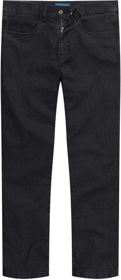 Boston Park - Heren - Jeans traveller-band 5-pocket regular fit - Zwart - Maat 52