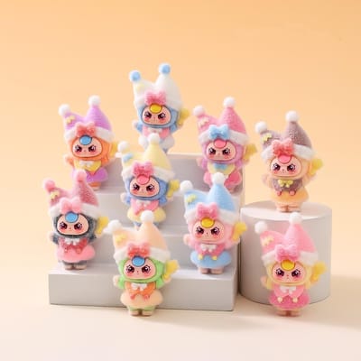 9-delige Set Heks Babythree Figuur Speelgoed Mini Baby Drie Beeldje Bureau Decoratie Model Ornamenten Speelgoed Jongens Meisjes Verjaardagscadeaus veelkleurig