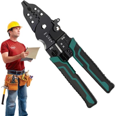 Striptang Elektricien - Draadstripper Kniptang - Efficiënt Kabel Werk - Precisie Snijbladen - 18.3 x 6.8 cm - Meerkleurig