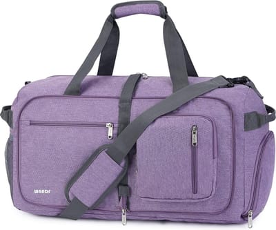 Opvouwbare reistas, 60-100 liter, superlichte reistas voor bagage, sport, fitness, waterdicht nylon, paars 40 l