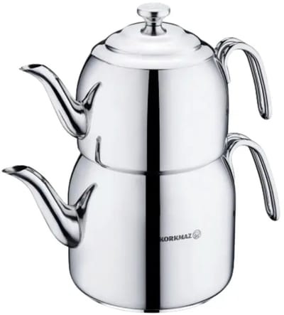 Korkmaz Droppa - RVS Turkse theepot - 3500 ml