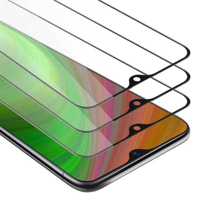 Cadorabo 3x Screenprotector geschikt voor Oppo R17 Volledig scherm pantserfolie Beschermfolie in TRANSPARANT met ZWART - Getemperd (Tempered) Display beschermend glas in 9H hardheid met 3D Touch