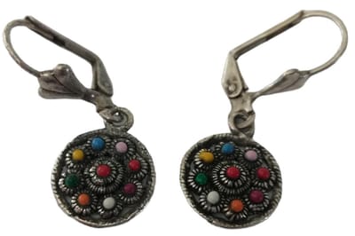 Oorhangers plat zeeuws knoopje multicolour