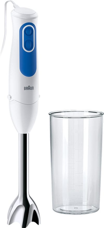 Mixeur plongeant BRAUN MQ3000WH Smoothie Plus - Pied mixeur Blanc et Bleu