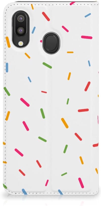 Samsung Galaxy M20 Flip Style Cover Donut Roze