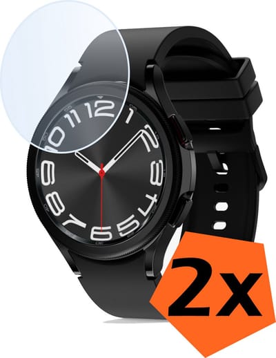 Screenprotector - Geschikt voor Samsung Watch 6 Classic 43 mm Screenprotector Bescherm Glas - Screen Protector Geschikt voor Samsung Galaxy Watch 6 Classic (43 mm) Screenprotector Tempered Glass - 2 PACK