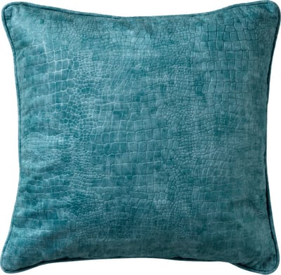Dutch Decor SAMMY - kussenhoes 45x45 cm - slangenprint - Nile Blue - blauw - met rits - zonder binnenkussen