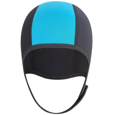 carmdering - Duikmuts - Zwemmutss - Waterdichte Mutss - Neopreen, 2,5mm, verstelbare kinband, warmte-isolerend, elastisch - Voor duiken & surfen - Blauw, universele maat