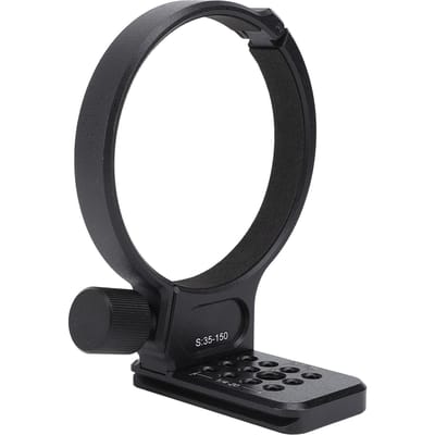 Statiefmontage Ring met Snelontgrendelingsplaat 1 4 3 8 Inch Schroefgat Aluminiumlegering Statiefmontage Kraag voor SAMYANG AF 35 black