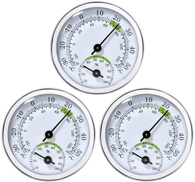 Analoge thermometer en hygrometer 2-in-1 voor binnen - Mini temperatuur- en luchtvochtigheidsmeter