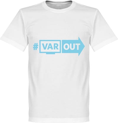 VARout T-Shirt - Wit/ Lichtlblauw - L