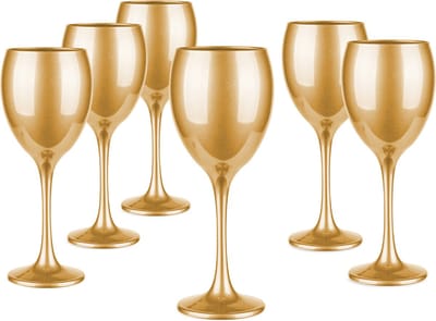 Glasmark Wijnglazen - 6x - Gold collection - 300 ml - glas