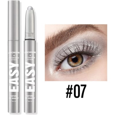 Metallic Parelmoer Oogschaduw Stick Shimmer Blauwe Oogschaduw Verhelderende Highlighter Oogschaduw Pen Waterdichte Eyeliner Make-up