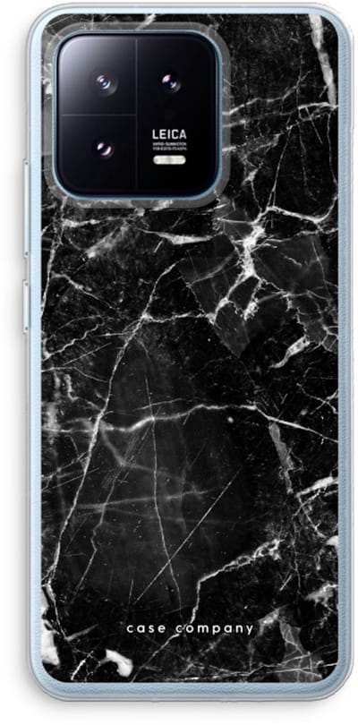 Case Company® - Hoesje geschikt voor Xiaomi 13 Pro hoesje - Zwart Marmer - Soft Cover Telefoonhoesje - Bescherming aan alle Kanten en Schermrand