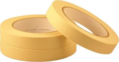 Masking afplaktape 005 – Voor Allround Toepassingen | Soepel, Schone Verwijdering & Hittebestendig tot 80°C - 19mm - 16 stuks inverpakking