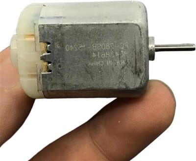 Elektrische Motor - DC Motor - Auto Uitrusting - Compact Ontwerp - 34 mm Lengte - Zilverkleurig