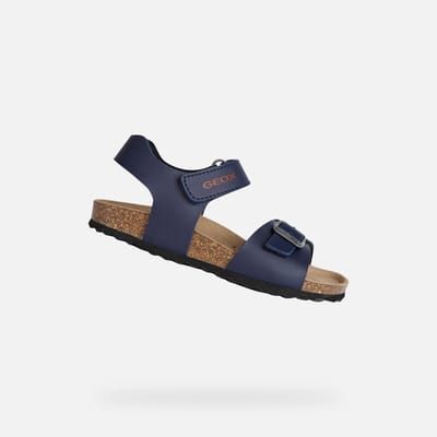 GEOX GHITA JONGENS Sandalen - MARINEBLAUW/ROOD - Maat 25
