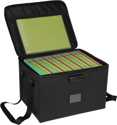 Ploutos® Kluis Brandwerend - Kluis met Cijferslot - Elektronisch Cijferslot - Zwart - 40cm x 4cm x 33cm