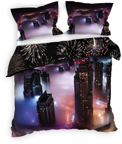 Heckettlane Amira Dekbedovertrek - Katoen - 260x200-220 cm - Zwart