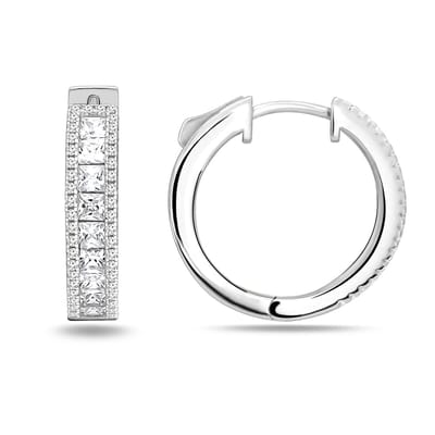 Juwelier Zwartevalk zilveren (gerhodineerd) oorbellen met zirkonia - 22.182