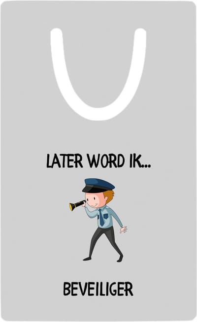 Hacebo® - Later word ik beveiliger metalen boekenlegger - Beveiliger - Beveiligers - Securitymedewerker - Toezichthouder - Bodyguard Bladwijzer boekenleggers - 7.6 cm x 5cm