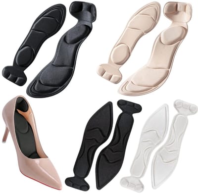8 stuks inlegzolen voor damesschoenen, inlegzolen voor hoge hakken, zelfklevende hielbescherming, antislip en zelfklevende inlegzolen met hielbescherming