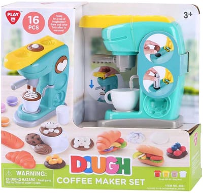 Playgo koffiezetapparaat klei speelset - 4 kleipotjes - creatief speelgoed.