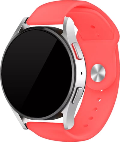 Strap-it 20mm - lichtgevend / glow in the dark bandje geschikt voor Samsung Galaxy Watch 7 (40 & 44mm) / Watch 6 (Classic) / Watch 5 / 5 Pro / Watch 4 (Classic) / Watch 3 41mm / Watch 1 42mm / Watch Active(2) / Watch FE - Polar Ignite - rood