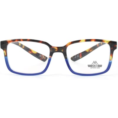 Montana MNR2A Leesbril met lange poten - Tortoise met blauw +1.00 - Nekhanger - Rechthoekig